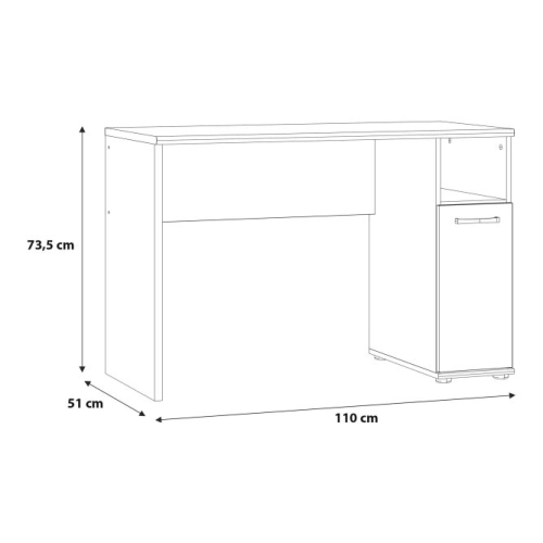 Biurko 110x50 cm z szafką NIKO Dąb Artisan
